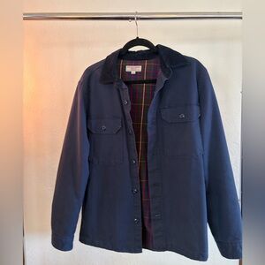 J.Crew x Wallace & Barnes Navy Flannel-Lined Chore Jacket | Men’s S